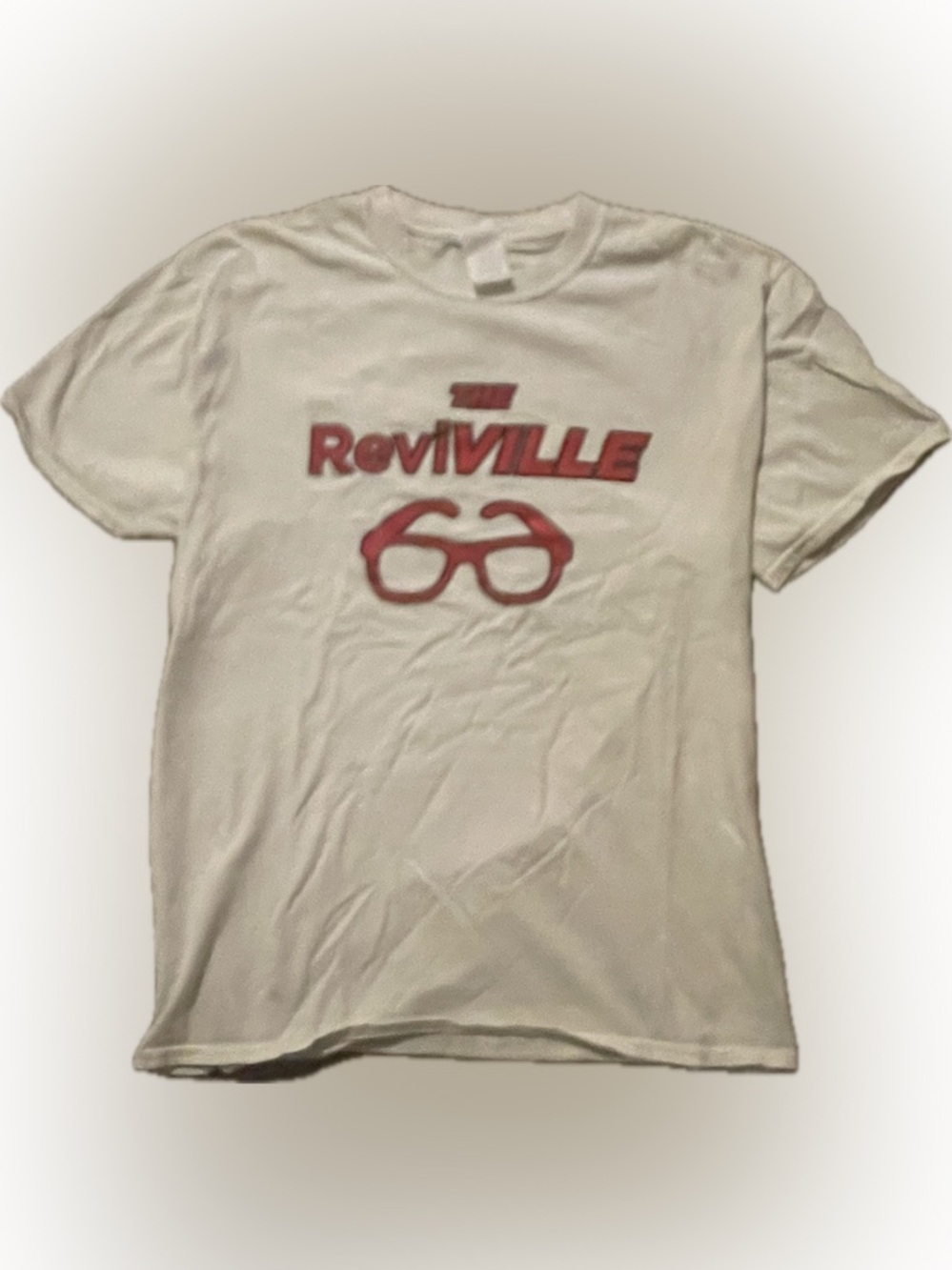 Reviville White Graphic Tee with Red Logo